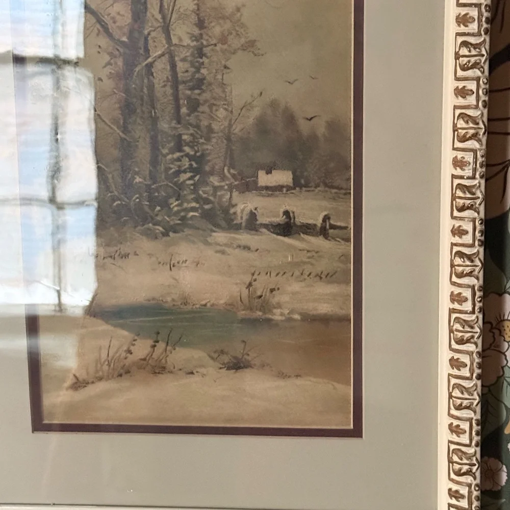 For my Winter Girlies:  vintage Landscape Framed Wall Art (frames are insane)